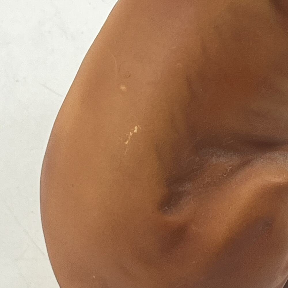 Vintage Japan Boxer Dog Figurine Ceramic Statue Brown Cropped Ears 7" Chalkware - Picture 9 of 12